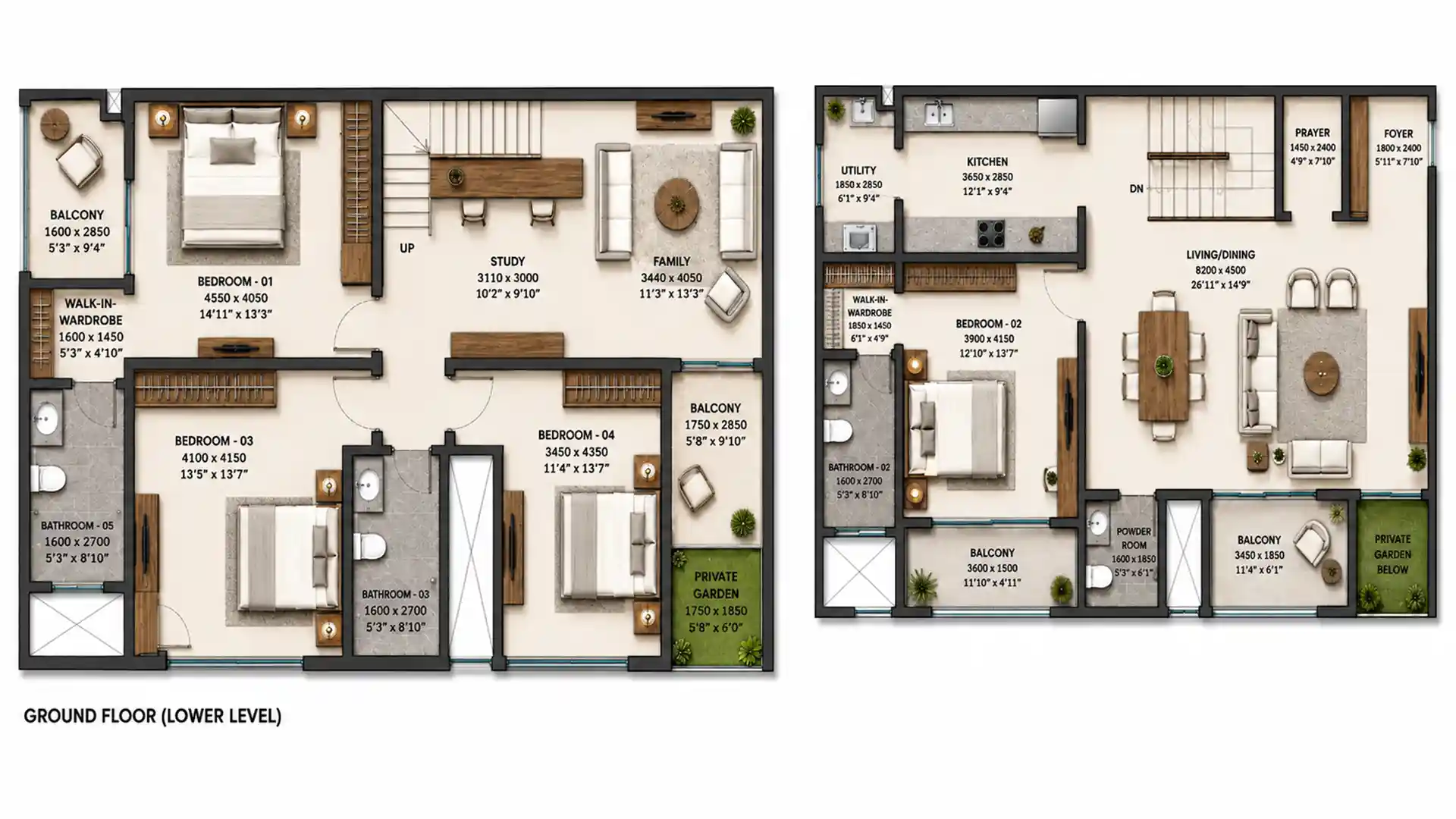 4 BHK Floor Plan