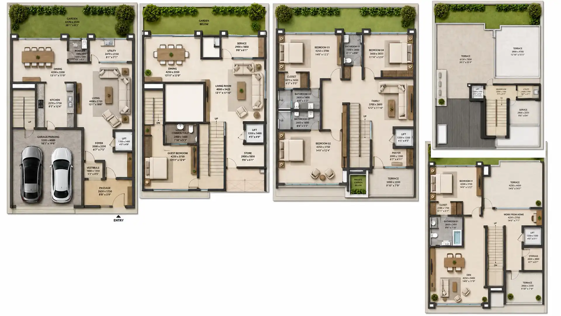 4 BHK Floor Plan